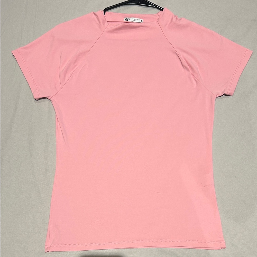 Zara Soft Pink Short Sleeve Crew Tee